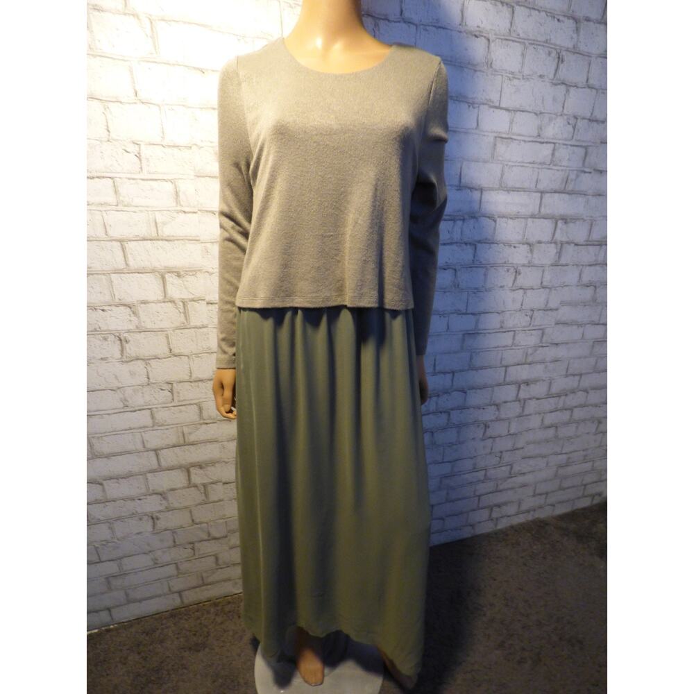 Soft Surroundings Olive Green Cassie Maxi Dress Small NEW